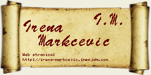 Irena Markčević vizit kartica